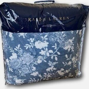 New RALPH LAUREN Indigo Cottage Full/Queen Size 100% Cotton Comforter MSRP $355